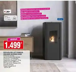 Bricoking Eco - estufa pellet forga square silence 9kw oferta