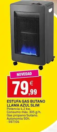 Bricoking Estufa gas butano llama azul slim oferta