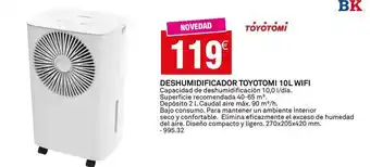 Toyotomi - deshumidificador 10l wifi
