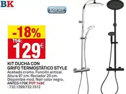 Bricoking Style - kit ducha con grifo termostatico oferta