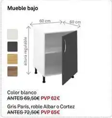 Bricoking Blanco - mueble bajo oferta