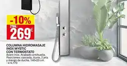Bricoking Mango - columna hidromasaje inox mystic con termostato oferta