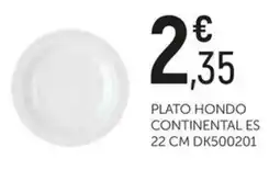 Comerco Cash & Carry plato hondo continental es oferta