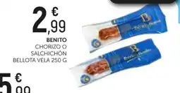 Comerco Cash & Carry Benito chorizo o salchichón bellota vela oferta