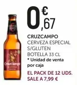 Comerco Cash & Carry Cruzcampo cerveza especial s/gluten oferta
