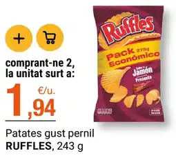 BonpreuEsclat Ruffles patates gust pernil oferta