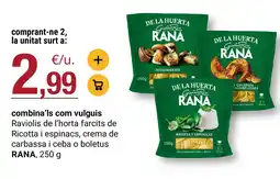 BonpreuEsclat Rana raviolis de l'horta farcits de ricotta i espinacs, crema de carbassa i ceba o boletus oferta