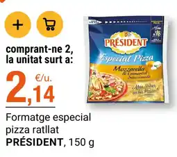 BonpreuEsclat President formatge especial pizza ratllat oferta