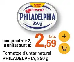 BonpreuEsclat philadelphia formatge d'untar natural oferta