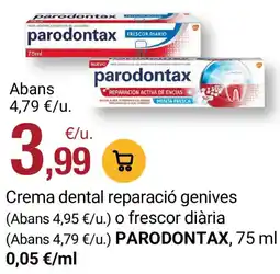 BonpreuEsclat parodontax crema dental reparació genives oferta