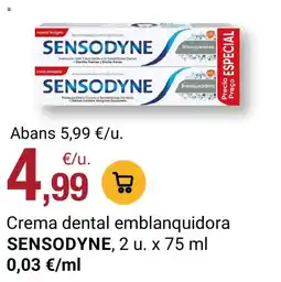 BonpreuEsclat Sensodyne crema dental emblanquidora oferta
