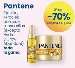 Clarel Pantene fijación miracles aceites y mascarillas oferta