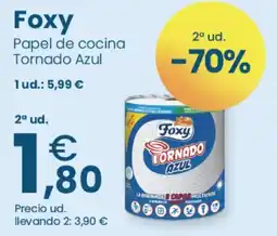 Clarel Foxy papel de cocina Tornado Azul oferta