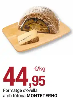 BonpreuEsclat Monteterno formatge d'ovella amb tòfona oferta