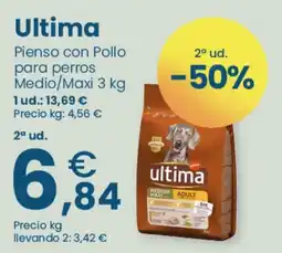 Clarel ultima pienso con pollo para perros medio/maxi oferta