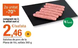 BonpreuEsclat Salsitxa de porc de la Plana de Vic oferta