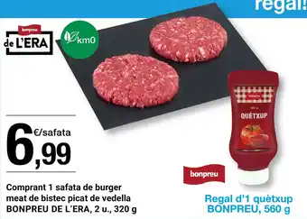 Bonpreu de l'era burger meat de bistec picat de vedella