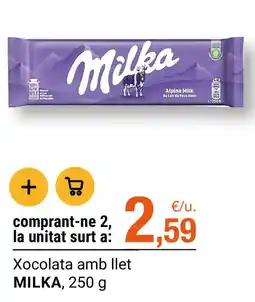 BonpreuEsclat Milka xocolata amb llet oferta