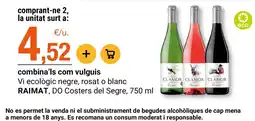 BonpreuEsclat Clamor vi ecologí oferta