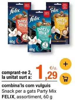 BonpreuEsclat felix snack per a gats party mix oferta