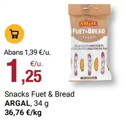 BonpreuEsclat Argal snacks fuet & bread oferta
