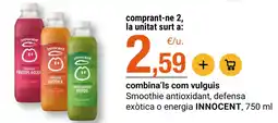 BonpreuEsclat Innocent smoothie antioxidante, defensa exòtica o energia oferta