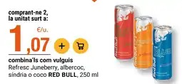 BonpreuEsclat Red Bull Refresc Juneberry albercoc síndria o coco oferta
