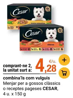 BonpreuEsclat Cesar menjar per a gossos clàssics o receptes pageses oferta