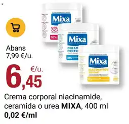BonpreuEsclat Mixa crema corporal niacinamide oferta
