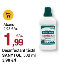 BonpreuEsclat Sanytol desinfectant tèxtil oferta