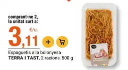 BonpreuEsclat Terra I Tast espaguetis a la bolonyesa oferta