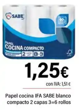 Cash Ifa Sabe papel cocina compacto oferta