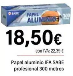 Cash Ifa Papel aluminio IFA SABE profesional oferta