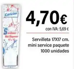 Cash Ifa Caricias servilleta mini service oferta