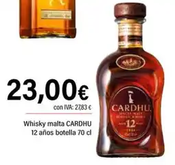 Cash Ifa Whisky malta CARDHU oferta