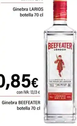 Cash Ifa Beefeater ginebra oferta