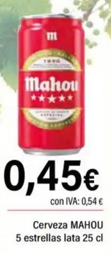 Cash Ifa Cerveza MAHOU oferta
