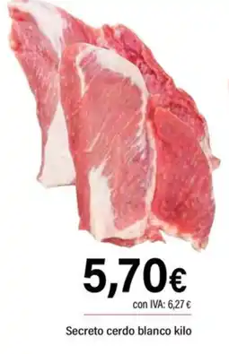 Cash Ifa Secreto cerdo blanco kilo oferta