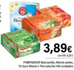Cash Ifa Pompadour manzanilla, menta-poleo, té euro-blend o tila oferta