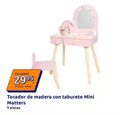 Action Mini Matters Tocador de madera con taburete oferta