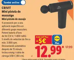 Lidl Crivit mini pistola de massatge oferta