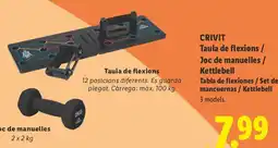 Lidl Crivit taula de flexions joc de manuelles kettlebell oferta