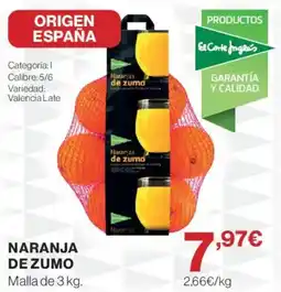 Supercor El Corte Inglés naranja de zumo oferta