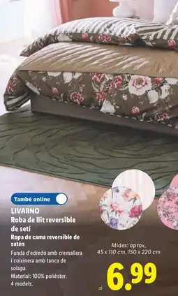Lidl Livarno roba de llit reversible de setí oferta