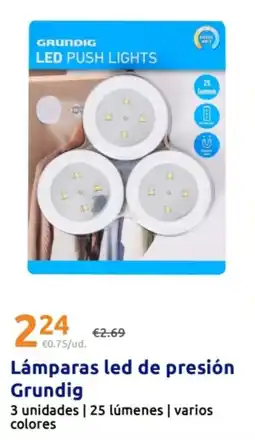 Action Grundig led push lights oferta