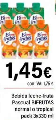 Cash Ifa Pascual bifrutatas bebida leche-fruta normal o tropical oferta