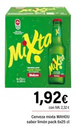 Cash Ifa Cerveza mixta MAHOU sabor limón oferta