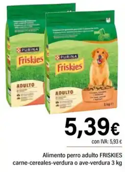 Cash Ifa Friskies adulto carne-cereales-verdura o ave-verdura oferta