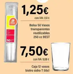 Cash Ifa Best vasos transparentes reutilizables oferta