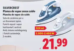 Lidl Silvercrest planxa de vapor sense cable oferta